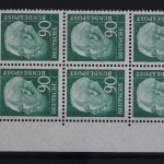Deutschland, MiNr. 265 v, Sechserblock, Ecke li. oben, postfrisch