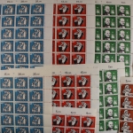 Deutschland, MiNr. 243-246, 72 Sätze, Bogenteilen, Ecken, postfrisch