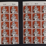 Deutschland, MiNr. 243-246, 72 Sätze, Bogenteilen, Ecken, postfrisch