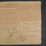 Düsseldorf-Benrath, Nachnahme-Karte mit "Gebühr bezahlt" Stempel