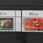Deutschland (BRD), MiNr. 1353 + 1354, Ecken rechts oben, gestempelt