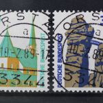Deutschland (BRD), MiNr. 1406-1407 R I, zentrisch Dorstadt, gestempelt