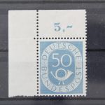 Deutschland (BRD), MiNr. 134, Ecke links oben, gefaltet, postfrisch