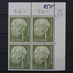 Deutschland, MiNr. 194 x X v, Viererblock, Ränder gefaltet, postfrisch