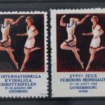 Schweden, Frauenspiele 1926, Plakatmarken, postfrisch