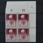 Deutschland (BRD), MiNr. 214, Viererblock, Ränder gefaltet, postfrisch