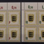 Deutschland, MiNr. 212-213, Viererblöcke, Ränder gefaltet, postfrisch