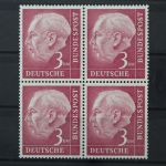 Deutschland (BRD), MiNr. 196 x X v, Viererblock, postfrisch