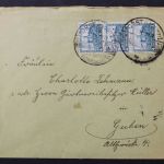 Deutsches Reich, MiNr. 474 Dreierstreifen auf Brief