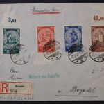 Deutsches Reich, MiNr. 351-354 auf R-Brief ab Boyadel