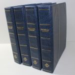 Leuchtturm, 4 blaue Schraubendecke DSN, Aufdruck "Deutschland Bundesrepublik"