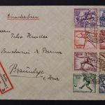 Deutsches Reich, MiNr. 609-616 Satzfrankatur mit R-Brief ab Berlin
