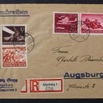 Deutsches Reich, Einschreibe-Brief ab Augsburg
