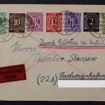 Gem.-Ausgabe und Bizone Mischfrankatur, Eilboten - Beleg