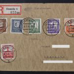 Sowjetische Zone, MiNr. 150-155 Y, Satzbrief per Einschreiben
