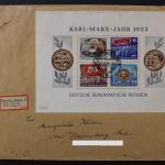 DDR, Block 9 A auf R-Brief ab Glauchau