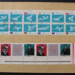 DDR, MiNr. 893-894 + 907-912, Bogenteile auf Umschlag