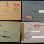 Deutschland (BRD), 5 Belege mit "Gebühr bezahlt" Stempel, 1945-1946