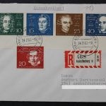 Deutschland (BRD), MiNr. 315-319 auf R-Brief ab Aschaffenburg