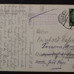 Wickwersdorf über Saalfeld (Saale), Landpoststempel auf Ansichtskarte