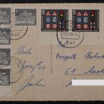 Deutschland (BRD), MiNr. 468 Paar Ecke re. unten FN 1 auf Ansichtskarte