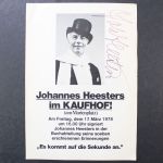 Johannes Heesters im Kaufhaus in München, Originalunterschrift