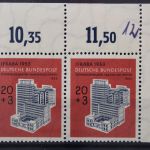 Deutschland, MiNr. 172 Paar, Ecke re. oben, Rand gefaltet, postfrisch