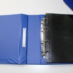 Leuchtturm, OPTIMA G, blauer Ringbinder GIGANT mit Kassette + 50 Kunststoffhüllen