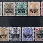Oberbefehlshaber Ost, MiNr. 1-8 + 10, postfrisch