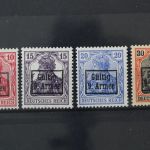 Etappengebiet 6. Armee, MiNr. 1-4, postfrisch