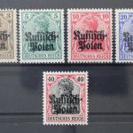 Post in Polen, MiNr. 1-5, postfrisch