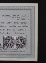 Preußen, MiNr. 14 b, Paar, gestempelt, BPP Fotobefund