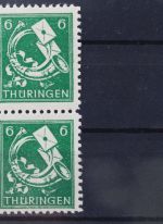 Sowjetische Zone, MiNr. 95 A X PF XIII, Viererblock, postfrisch