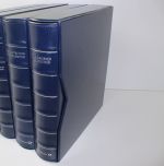 Deutsche Post, 4 blaue Ringbinder mit Kassetten, verschied. Aufdrucke