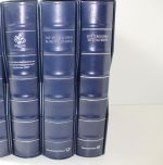 Deutsche Post, 4 blaue Ringbinder mit Kassetten, verschied. Aufdrucke