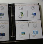 Schweiz Kärtchen mit Sonderstempel vieler Städte und Orte