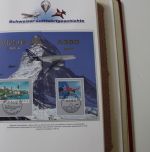 Motivsammlung "Schweizer Luftfahrtsgeschichte" in 3 Vordruckalben