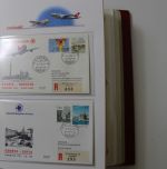 Motivsammlung "Schweizer Luftfahrtsgeschichte" in 3 Vordruckalben