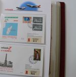 Motivsammlung "Schweizer Luftfahrtsgeschichte" in 3 Vordruckalben