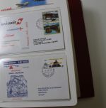 Motivsammlung "Schweizer Luftfahrtsgeschichte" in 3 Vordruckalben
