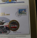 Motivsammlung "Schweizer Luftfahrtsgeschichte" in 3 Vordruckalben