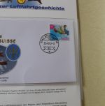 Motivsammlung "Schweizer Luftfahrtsgeschichte" in 3 Vordruckalben