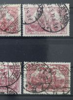 Deutsches Reich, MiNr. 115 a, b, c, d, e + f, gestempelt, BPP Signatur