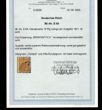 Deutsches Reich Dienstmarken, MiNr. 65, gestempelt, BPP Fotoattest