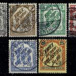 Deutsches Reich Dienstmarken, MiNr. 9-14, gestempelt