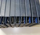 Leuchtturm 10 blaue Vario F Ringbinder mit Kassetten