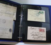 Leuchtturm 10 blaue Vario F Ringbinder mit Kassetten