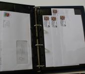 BRD Ganzsachen Sammlung in 3 Leuchtturm VARIO GIGANT Alben
