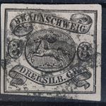Braunschweig, MiNr. 8, gestempelt