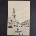 Bilin/Sudeten, Marktplatz mit Rathaus